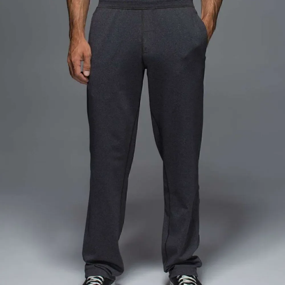 Lululemon Kung Fu Pants Heathered Black Tall 35